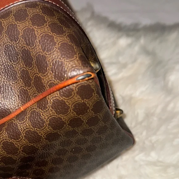 Celine Triomphe Macadam Monogram Logo Speedy 30 Boston Vintage Bag GUC - Picture 11 of 15